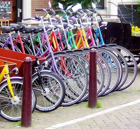 Colorful Bikes - of, rainbows, colorful, bikes, colors