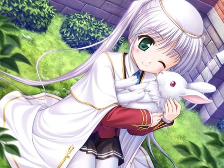 Shiro Togi - fortune arterial, rabbit, anime, anime girl, bunny, white, shiro togi, princess, anime princess girl