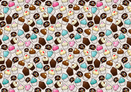 Cup Cake Wallpapper - girl, cute, cup cake, funny