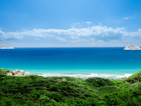 Blue Beach - picture, beach, blue, beautiful