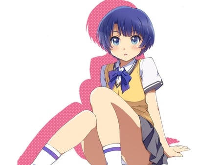 Kanna Tanigawa - ano natsu de matteru, blue hair, cute, kanna