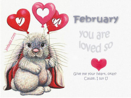 BUNNY LOVE - love, valentines, bunny, happy