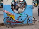 taxi biker on a break