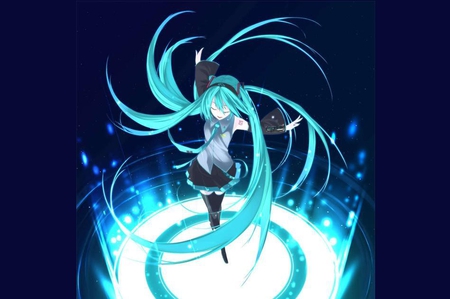 Hatsune Dancing, for your birthday, Liwa (1988) :) - beauty, turquoise hair, hatsune miku, dancing