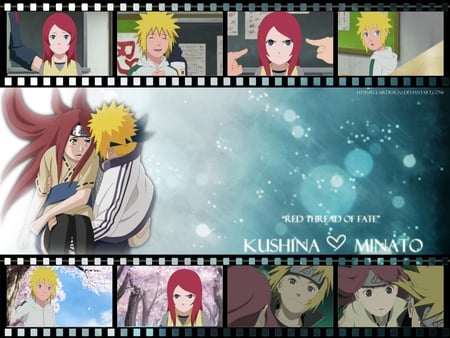 Minato <3 Kushina - male, anime, female, kushina, naruto, minato, love