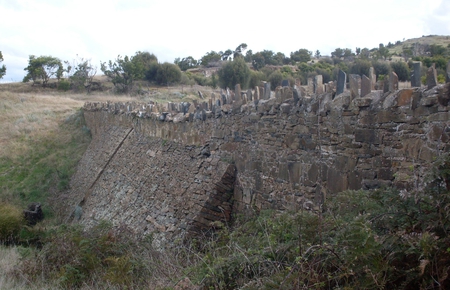 spiky bridge - made out of stone, spiky, rough, in tasmania