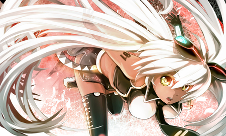 Hatsune Miku - yellow eyes, vocaloid, anime, girl, hatsune miku, white hair