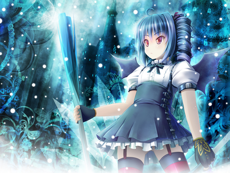 Princess Saccubus Ice - girl, wall, anime, mahou, new