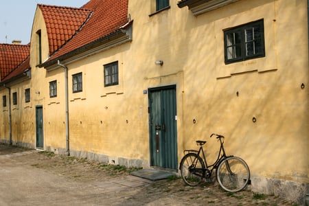 bike - village, house, door, bike