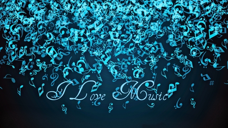 I Love Music - anime, music, notes, art