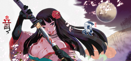 Katana Vampire Girl - pretty, girl, cute, anime