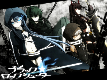 Black Rock Shooter Girls - anime, rock, shooter, black