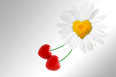 Love to all...♥♥♥ - heart, daisy, simple, lovely, cool, love, flower, valentine, hd, cute, cheery