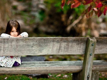 Waiting - alone, small, girl, cute