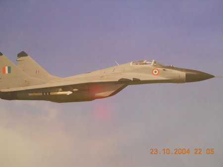 Mig 29 - fighter, sky, flag, indian