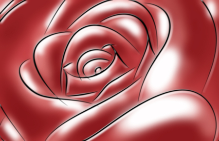 My Rose - red, valentines day, drawing, rose, flower