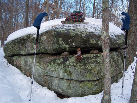 SAM-Warm Winter Wear - chatfield hollow, trails, connecticut, boulders