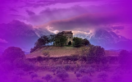 Up in a hills - clouds, hills, nature, photography, nice, photo, tree, sky