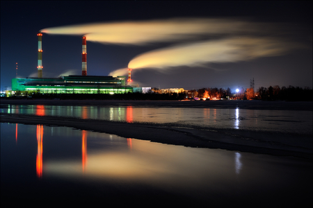 Heatsource - nice, nature, photography, night, smoke, power plant, photo