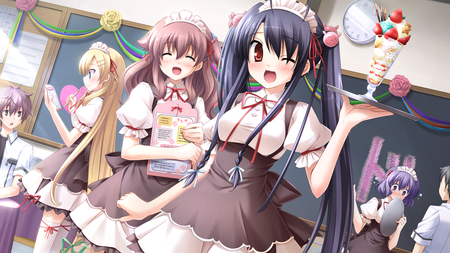 cute maids - anime, girls, cute, pretty