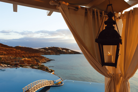 Beautiful view - nice, beauty, sky, porch, photography, panorama, water, great, coast, villa, amazing, view, modern, home, pretty, cool, lantern, clouds, romance, architecture, house, relax, ocean, candle, lovely, luxury, romantic, beautiful, pool, sea