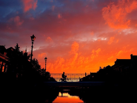 Orange Clouds - orange, picture, clouds, beautiful