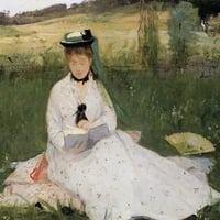 Berthe Morisot - Reading with green umbrella