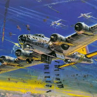 B17 Flying Fortres on a bombing run