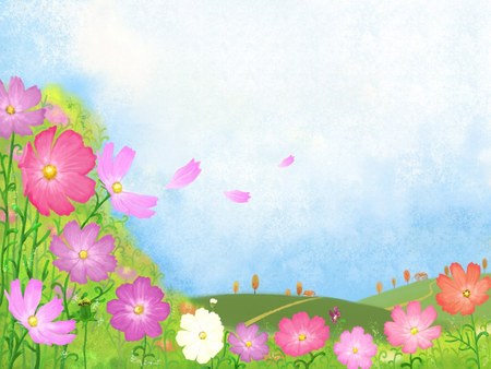 beautiful Season Fall illustration - season, 2d, flowers