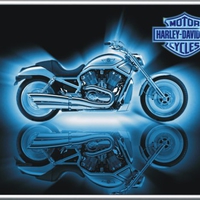 Harley-Davidson nÃ©on bleu