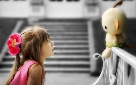 Girl - nice, girl, photography, stuff toy, photo, cute