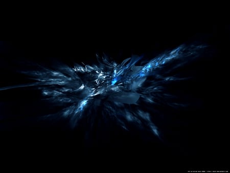 Black - wallpaper, black, fantasy, blue