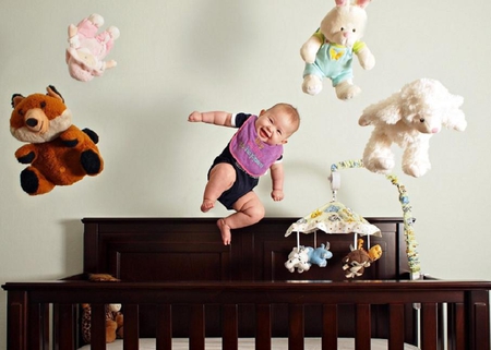 Baby playtime - nice, toys, photography, fantasy, lovely, abstract, play, baby, stuff toys, cute, jump, photo