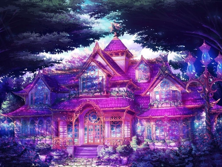 Fantasy home - house, abstract, photography, nice, night, photo, sky, others