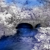 Winter stone bridge