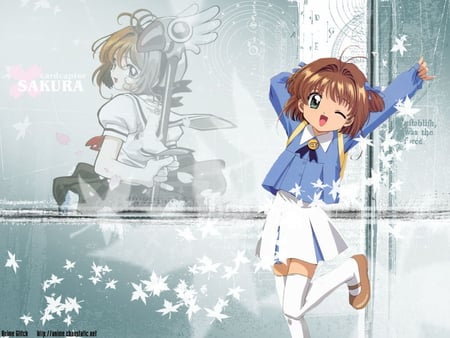 Sakura - anime, cardcaptor sakura, silver, sakura