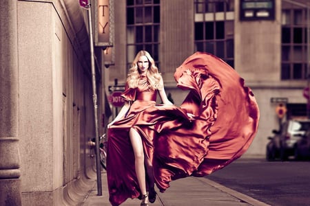 Model - dress, red, woman, model