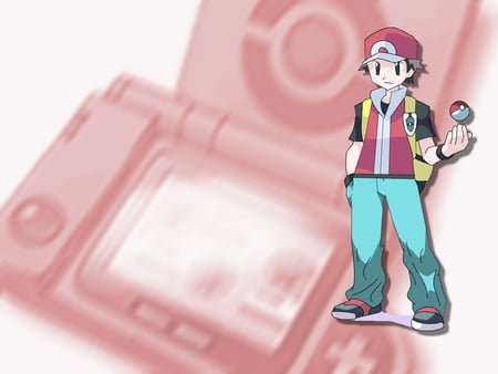 Pokemon Trainer - anime, pokeball, trainer, pokemon, red, pokedex