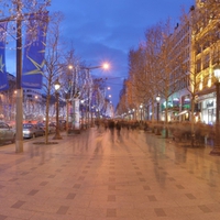 paris sidewalk hdr