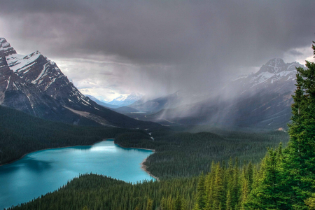 Before the storme - beauty, sky, trees, places, water, image, mountains, storm, white, lakes, reflection, grey, clouds, green, background, forests, nature, picture, blue