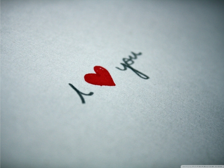 I Love You - i, love, heart, paper, you