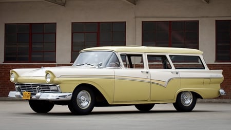 1957 Ford Country Sedan - station, ford, 1957, antique, 57, country, sedan, car, vintage, wagon, classic