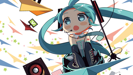 miku-chan - girl, hatsune miku, vocaloid, game