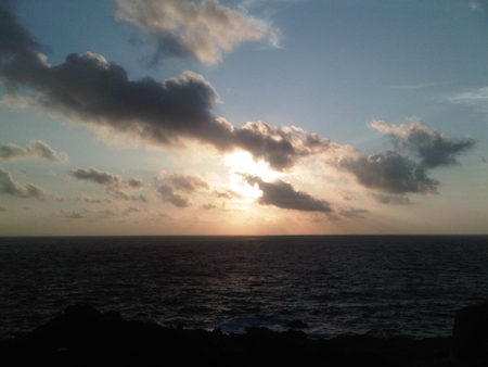 Morning sunrise - nature, oceans, caribbean, paradise