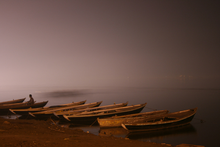 Parking - water, personal boats, fog, silence, image, brown, beauty, boats, river, shore, picture, hdr, background, bay