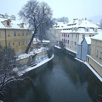 Winter View-Charles Bridge, Prague