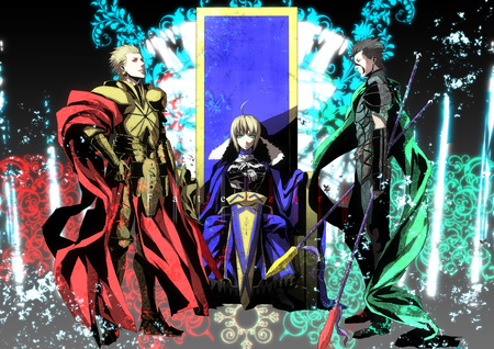 Fate/Zero - saber, gilgamesh, lancer, servant, fate zero, king