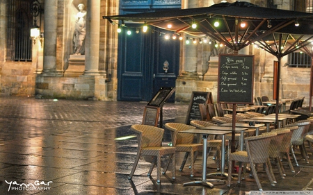 cafe - france, street, chairs, cafe