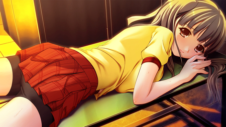 Cute Osanajimi - beauty, wall, new, anime, girl, cg art