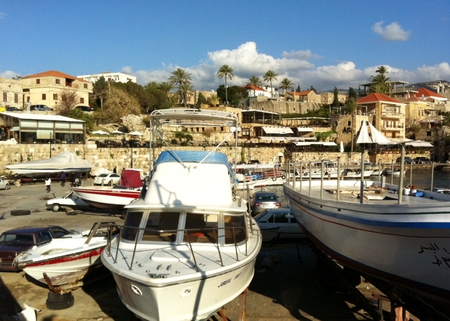 Boats on the shore - clouds, blue, Personal  Boats, Photography, boats, white, red, houses, sky